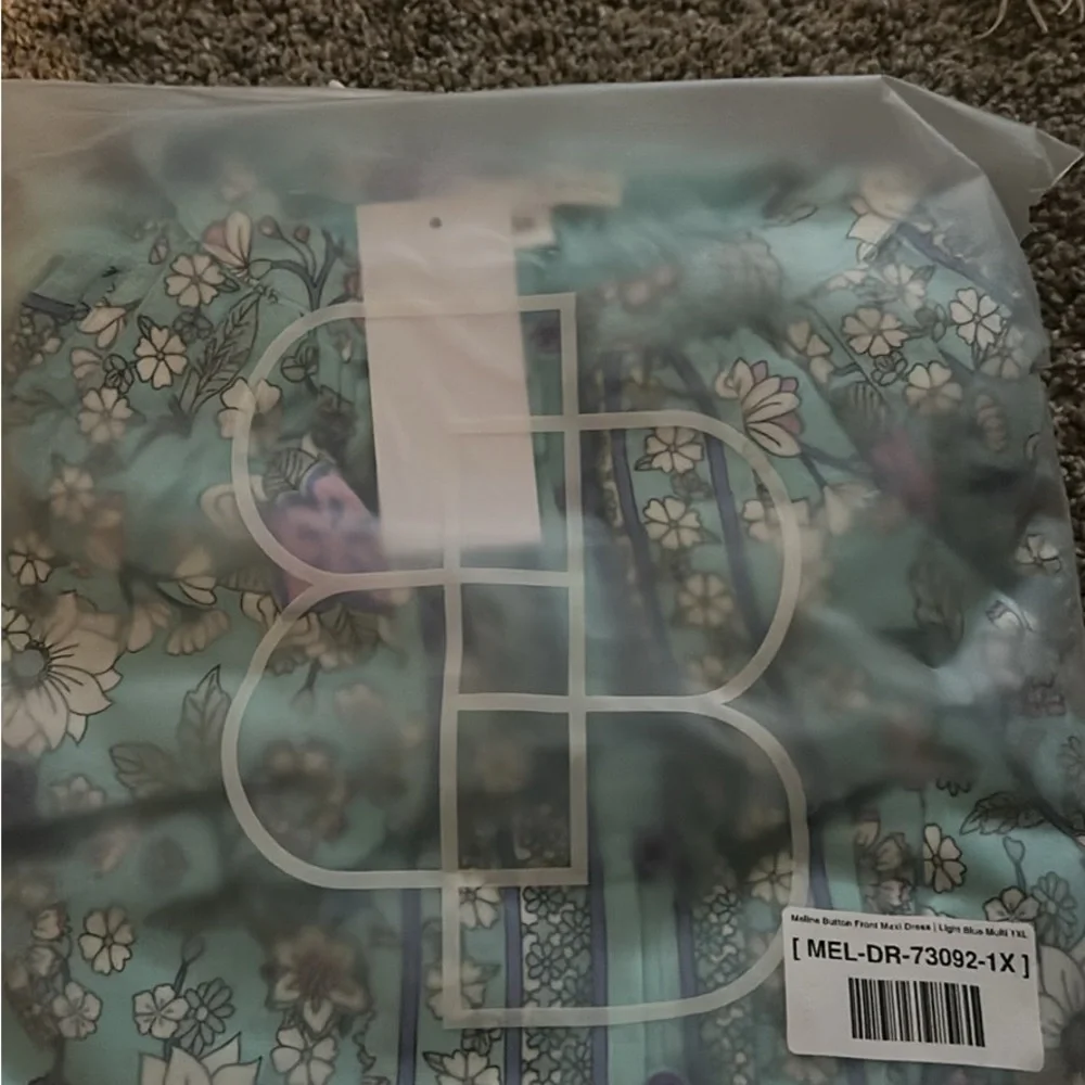 Baltic Born Floral Maxi Dress in Light Blue and Lavender - Picture 3 of 3